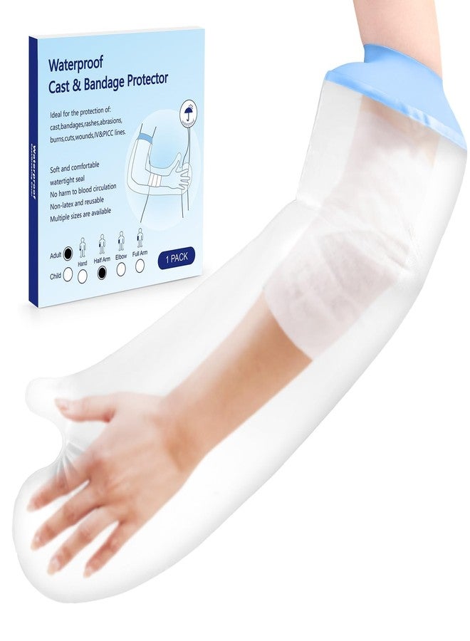 Bomxmon Adult Cast Cover Waterproof Arm for Shower, Reusable Bandage Protector for Shower Bath, Watertight Seal Tight Bathing Guard for Hand Wrist Finger Elbow (Adult Half Arm) - Image 2