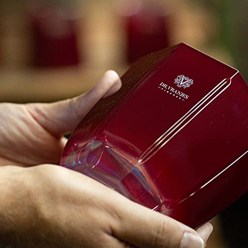 Dr. Vranjes - Decorative Candle Tormalina - Rosso Nobile 500 g / 18 oz, Scented Candle, Refined Colored Glass Vessel Hand-Made, Octagonal Form, Color Red, Made in Italy - Image 4