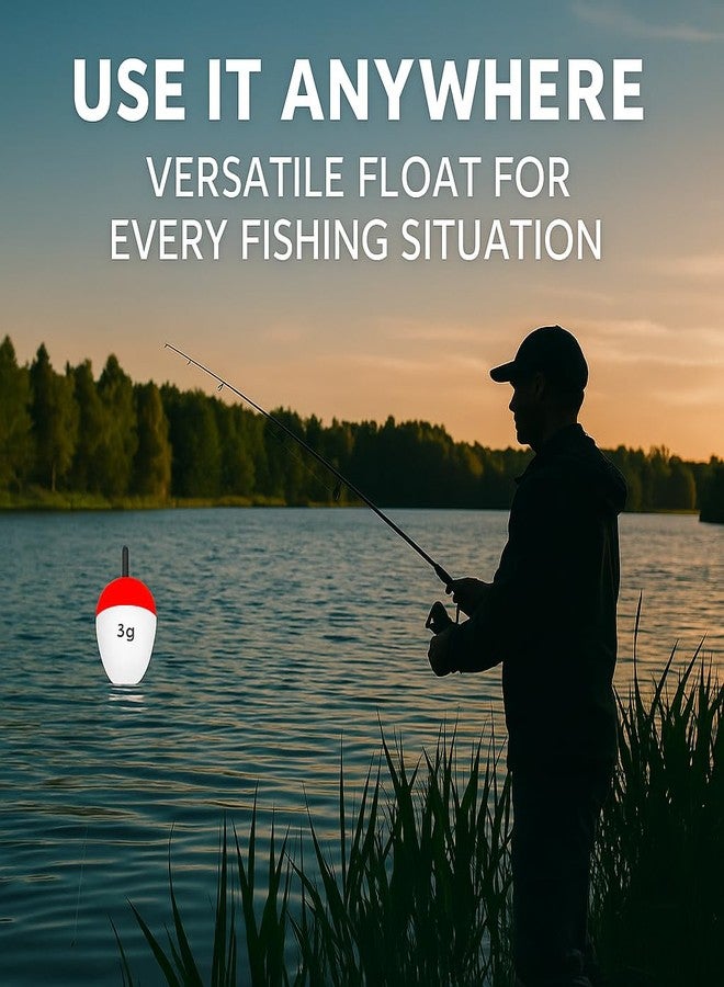 VAYINATO® 5 Pcs (5g) High-Visibility Red & White EVA Foam Fishing Floats - Large Buoyancy, Durable for Long Casts, Ideal for Freshwater & Saltwater Fishing - Image 5
