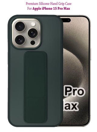 Premium Silicone Magnetic Hand Grip Case Cover for Apple iPhone 15 Pro Max - Green - pzsku/Z62C2812CADF11477EDDDZ/45/_/1694953989/86414c19-f12a-4bcd-994e-0e334234111d
