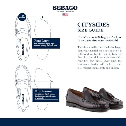 Sebago Men's Classic Will Loafer Shoes, Brown Burgundy - 9.5 Regular - Image 3
