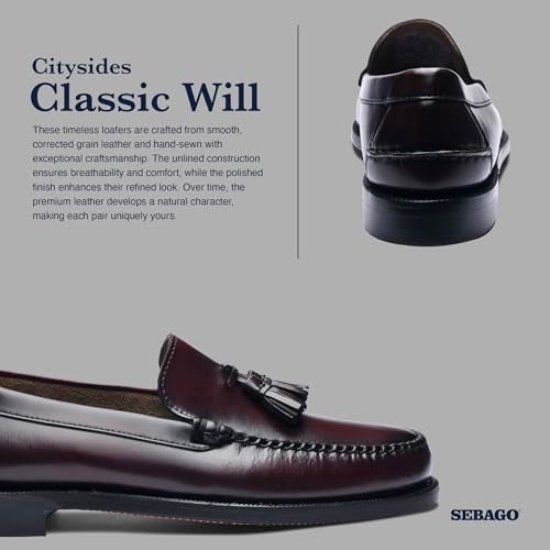 Sebago Men's Classic Will Loafer Shoes, Brown Burgundy - 9.5 Regular - Image 4