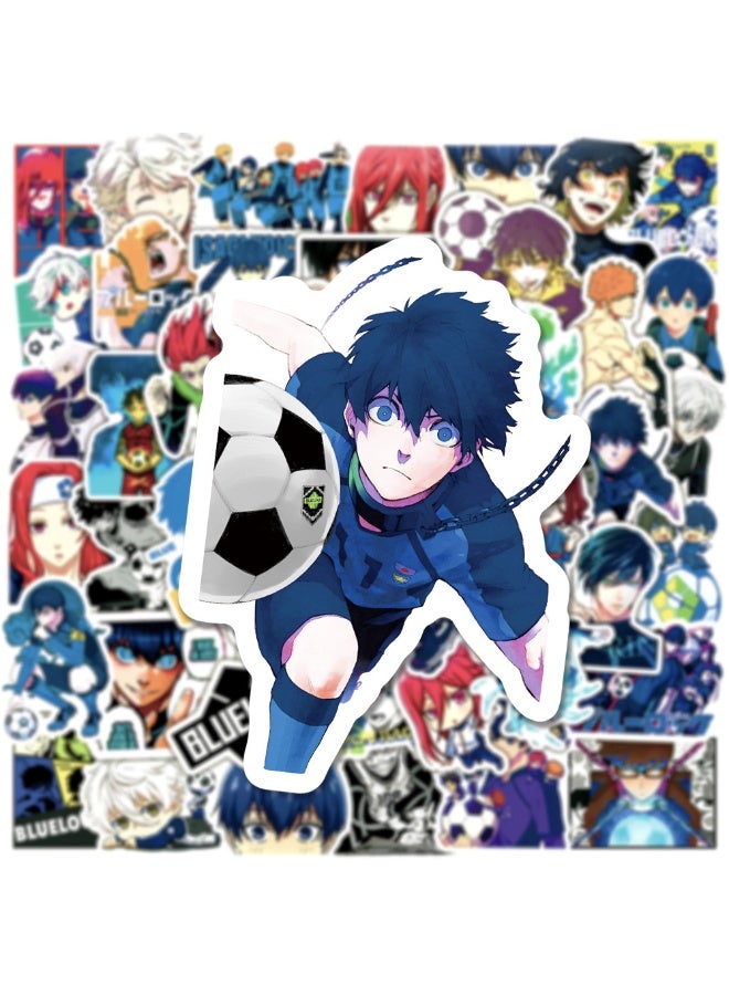 NIBEMINENT 50 Pcs Bluelock Deco Kit Waterproof Stickers, High Definition Printing Bright Colors, Suitable for Laptop Skateboard Luggage Water Bottle Guitar DIY - Image 2