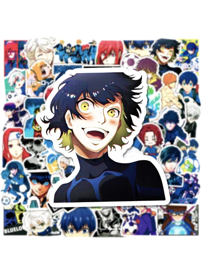 NIBEMINENT 50 Pcs Bluelock Deco Kit Waterproof Stickers, High Definition Printing Bright Colors, Suitable for Laptop Skateboard Luggage Water Bottle Guitar DIY - Image 3