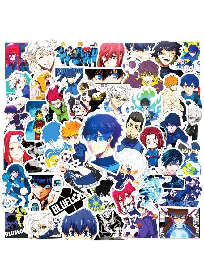 NIBEMINENT 50 Pcs Bluelock Deco Kit Waterproof Stickers, High Definition Printing Bright Colors, Suitable for Laptop Skateboard Luggage Water Bottle Guitar DIY - Image 1