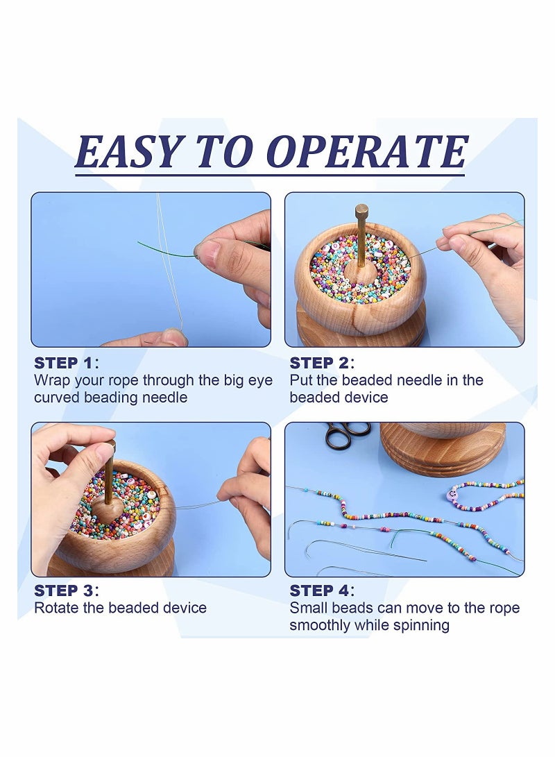 Zikra 10 Pieces 4 Inch Big Eye Curved Beading Needle Stainless Steel Beading Needles Silver Curved Sewing Needles DIY Bead Spinner Needles Craft Curved Needles Sewing Tool for Bead Needles Tool - Image 2