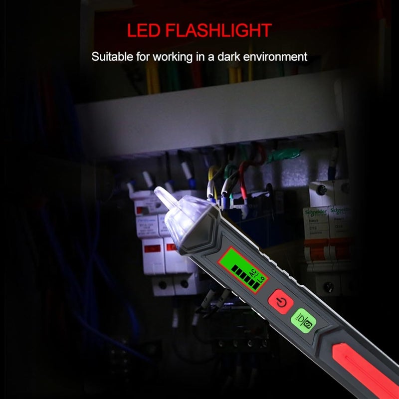 GD116B قلم كاشف الجهد المتردد غير المتصل 12 فولت إلى 1000 فولت، جهاز اختبار ذكي، مستشعر كهربائي - Image 4