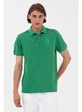 U.S. Polo Assn. بيس. جمعية بولو. تيشيرت رقبة بولو للرجال عادي المقاس أخضر 1573851  - Image 1