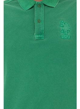 U.S. Polo Assn. بيس. جمعية بولو. تيشيرت رقبة بولو للرجال عادي المقاس أخضر 1573851  - Image 4
