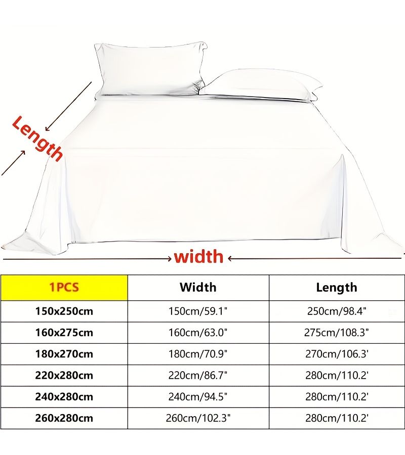 Satin Solid White Bed Sheet Simple Smooth Breathable All Season - Image 3
