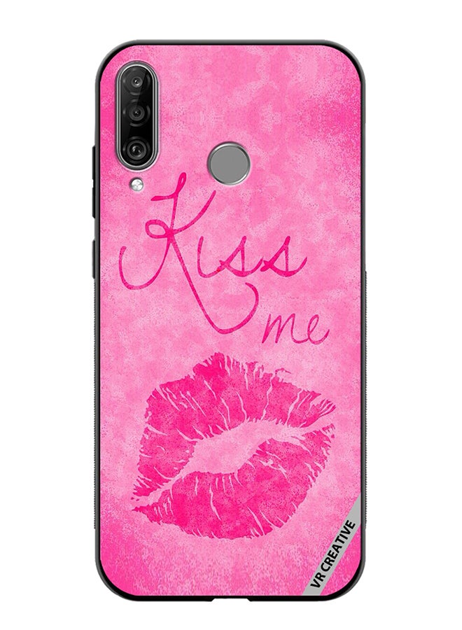 VR CREATIVE Protective Case Cover For Huawei P30 Lite Kiss me Pink Design Multicolour - Image 1