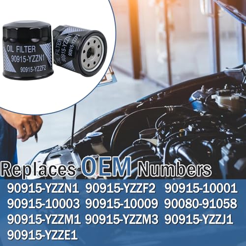 Kefly 90915-YZZF2 Engine Oil Filters 90915-YZZN1 Fits for Toyota RAV4 Camry Corolla Prius Highlander Avalon Lexus Replaces 90915-10009 90915-YZZE1 (6-Pack) - Image 2