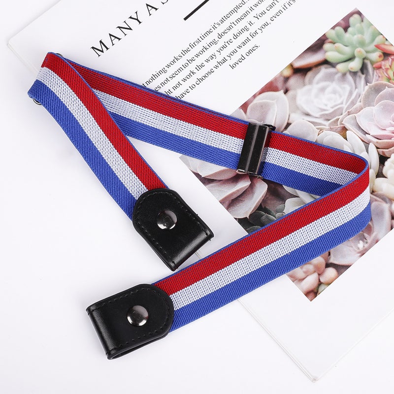 New lazy invisible belt source Joker stretch men and women high sense small fragrant wind belt manufacturers wholesale Black  - Image 5