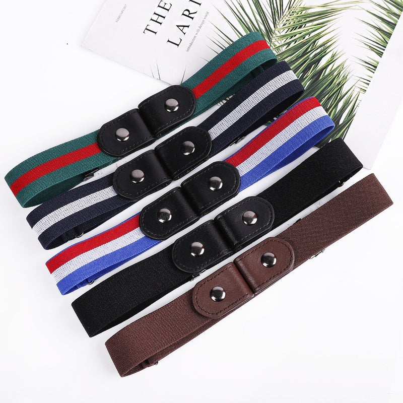 New lazy invisible belt source Joker stretch men and women high sense small fragrant wind belt manufacturers wholesale Black  - Image 2