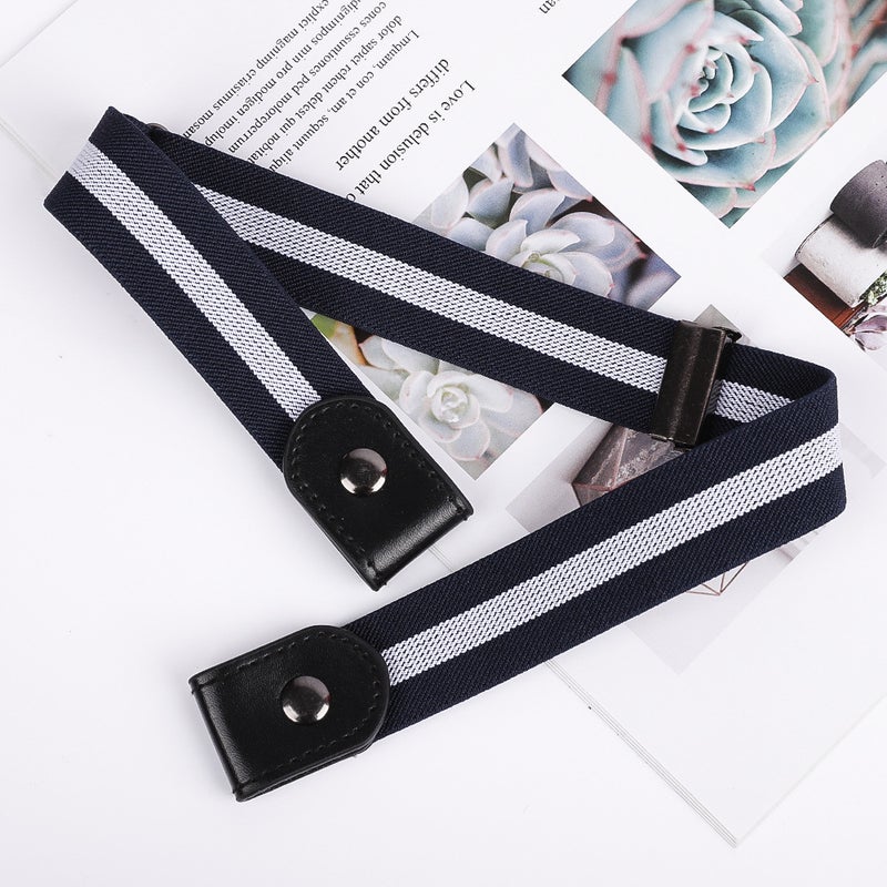New lazy invisible belt source Joker stretch men and women high sense small fragrant wind belt manufacturers wholesale Black  - Image 4