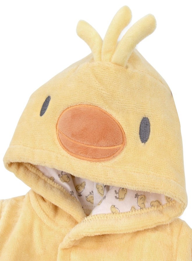 Baby Essentials Hooded Baby Animal Bathrobe with Tie Closure for Newborns and Infants 0-9 Months (US, Age, 0 Months, 9 Months, Delightful Duck) - Image 3