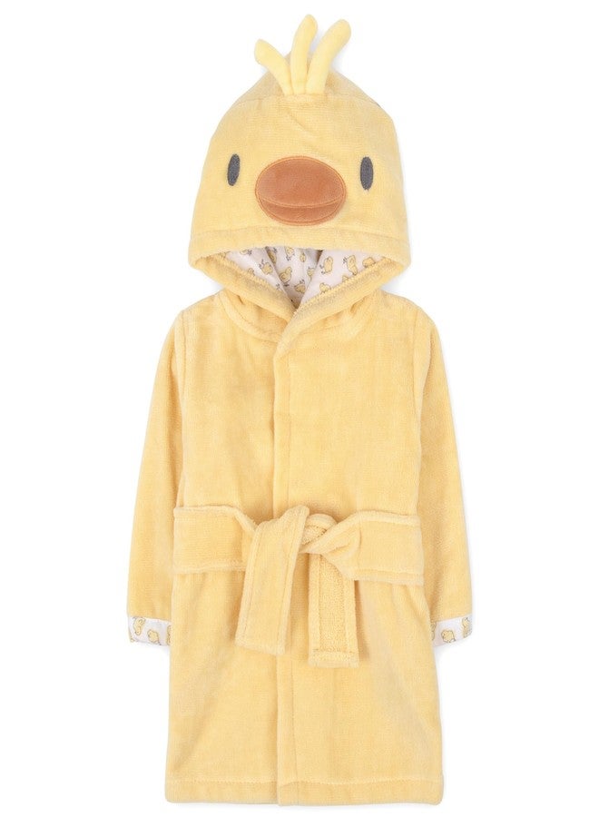 Baby Essentials Hooded Baby Animal Bathrobe with Tie Closure for Newborns and Infants 0-9 Months (US, Age, 0 Months, 9 Months, Delightful Duck) - Image 1