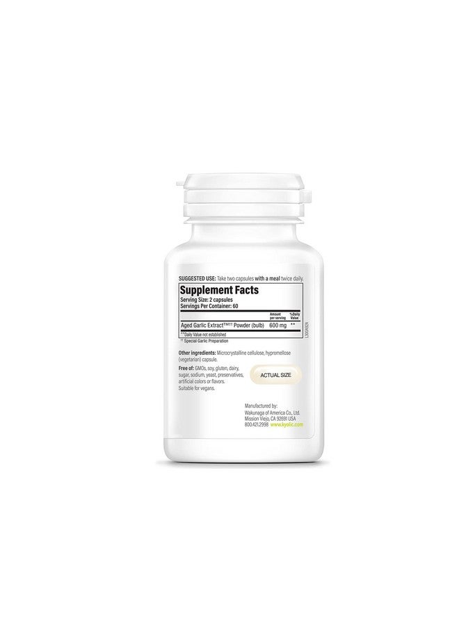 Kyolic Aged Garlic Extract Formula 300 Vegan, 120 Capsules - Image 3