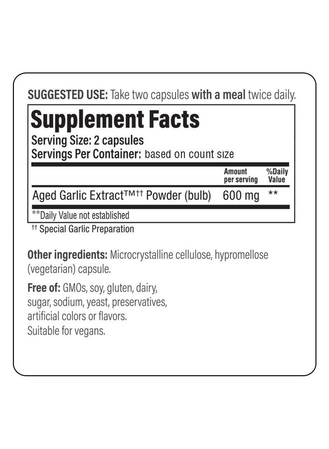 Kyolic Aged Garlic Extract Formula 300 Vegan, 120 Capsules - Image 4