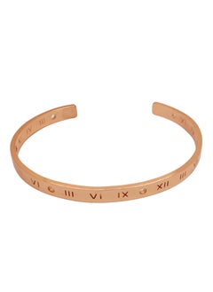 Generic 8g Hollow Out Metal Bracelet Fashionable Versatile Open Number Bracelet Jewelry Roman Number C- shaped Design ROSE GOLD ROMAN NUMBERS BRACELET 