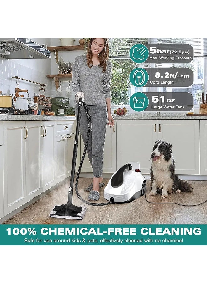 ET-LIFE Steam Cleaner, 5Bar Steam Pressure, 5-8Min Heating Time, 2000W, 2L, for Floor Cleaning/Car Cleaning/Sofa Cleaning/Kitchen Cleaning/Toilet Cleaning/Washer Cleaning/Housekeeping - Image 2