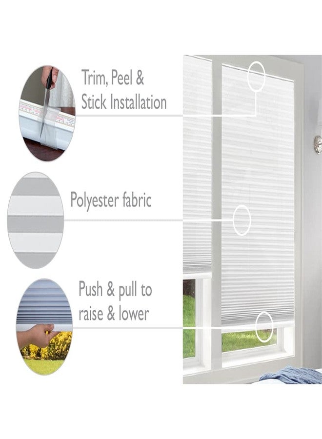 Redi Shade No Tools Easy Lift Trim-at-Home Cordless Cellular Light Filtering Fabric Shade White, 30" W x 64" L, (Fits windows 19"- 30") - Image 2