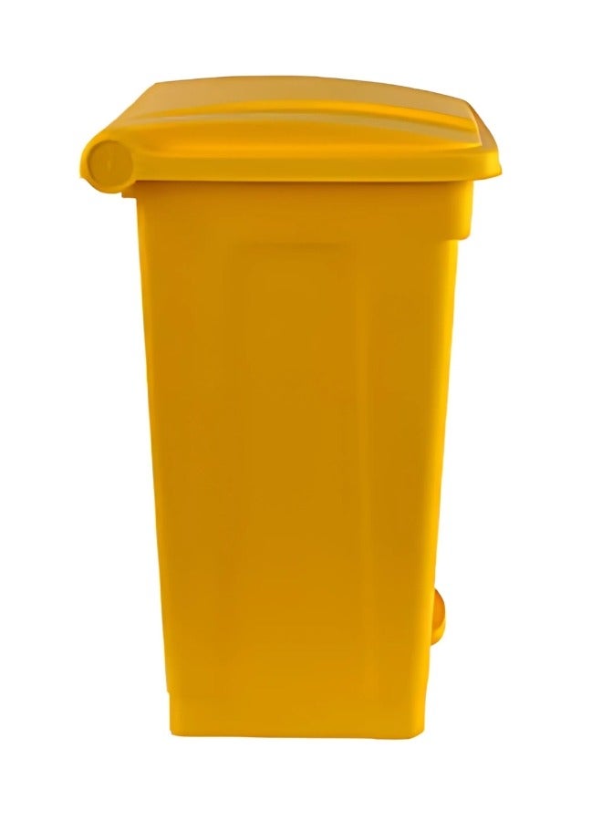 AKC Step Trash Bin | Plastic Matte Finish | Functional Waste & Garbage Waste Bin | Suitable For Homes, Villas, Large Areas & Communal Spaces | Yellow | 68 Liters - Image 5