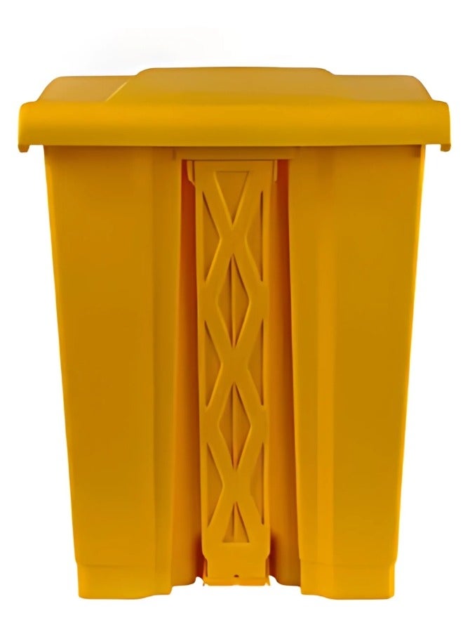 AKC Step Trash Bin | Plastic Matte Finish | Functional Waste & Garbage Waste Bin | Suitable For Homes, Villas, Large Areas & Communal Spaces | Yellow | 68 Liters - Image 4