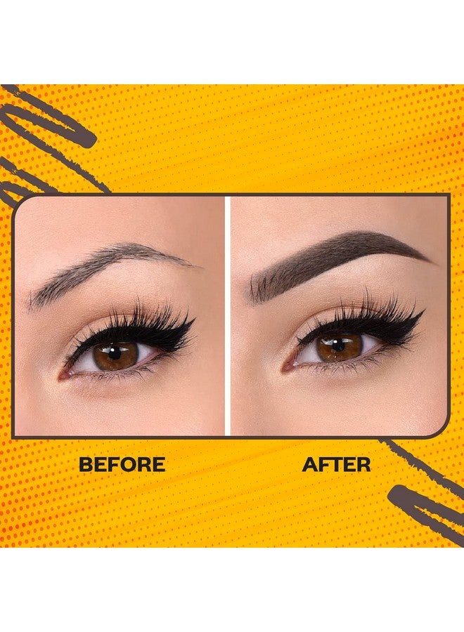 Faces Canada Ultime Pro Eyebrow Defining Pencil - Dark Brown 02, 1.2 G | Gel Gliding, Long Lasting Color Pay Off | Natural Looking Brows | With Spoolie Brush | Waterproof, Transferproof & Smudgeproof