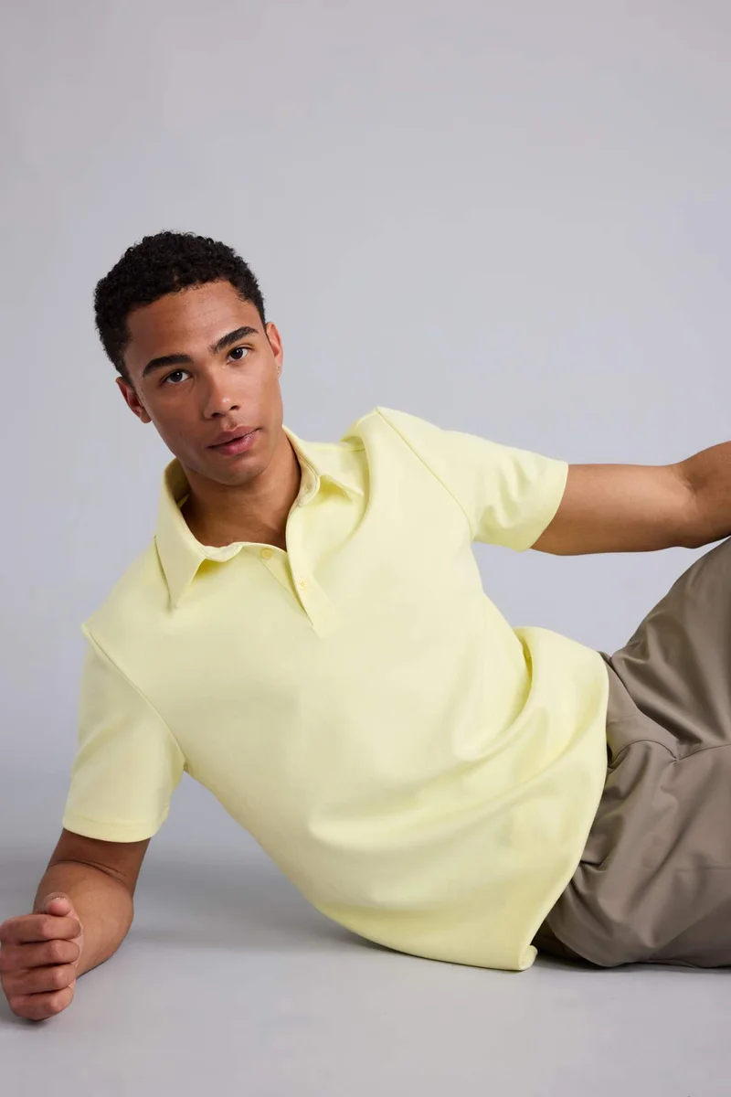 DeFacto Standard Fit Modal Short Sleeve Polo T-Shirt