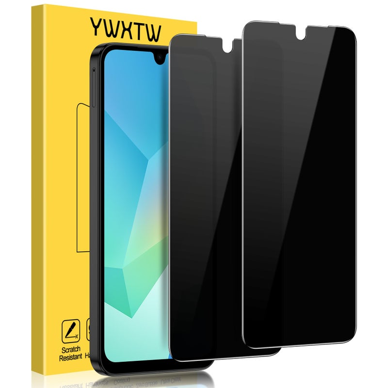 YWXTW 2 Pack Privacy Screen Protector for Samsung Galaxy A16 5G Upgraded 25 Anti Spy Private Tempered Glass Screen Protector for Samsung A16 5G Anti Scratch - Image 2