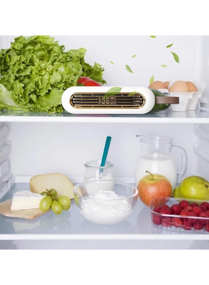 مزيل الروائح الكريهة للثلاجة، مزيل الروائح الكريهة للثلاجة الصغيرة USB قابل لإعادة الشحن، ينعش ثلاجتك والفريزر، مزيل رائحة الثلاجة قابل لإعادة الاستخدام للمنزل، الثلاجة، خزانة السيارة، خزانة الملابس  - Image 5