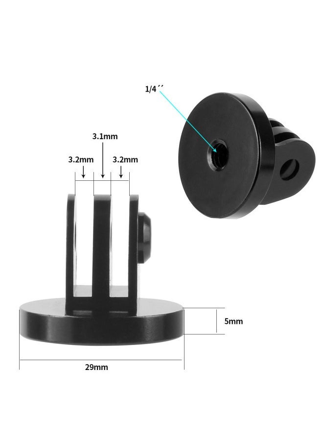 Suitable For GoPro11/10 Aluminum Alloy Adapter Motion Camera Accessories Tripod 1/4 Conversion Fixed Base-Color:Red - Image 3