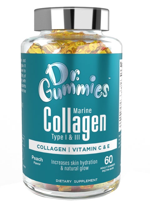 Marine Collagen Adult Gummies with Vitamins C And E, 60's