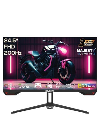 Majesty Gaming Monitor 𝟐𝟒.𝟓 Inches FHD 1920x1080, IPS, 𝟐𝟎𝟎𝐇𝐳, 0.5ms GTG, HDR400, 123% sRGB, G-SYNC, Built-in Speakers, DisplayPort, HDMI, VESA - pzsku/Z62C367822DC22F782010Z/45/1741245474/4fcce784-73c5-4314-bd72-975048b4d3a3