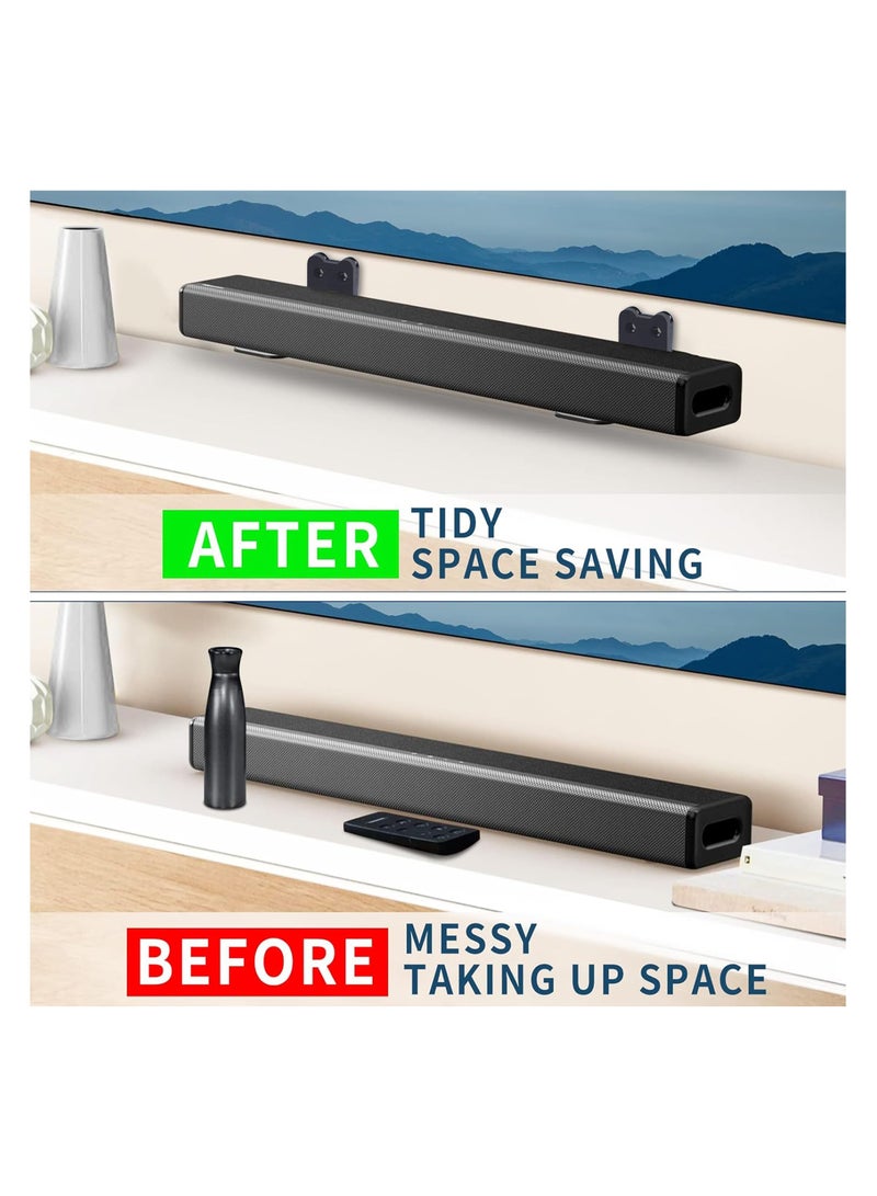SYOSI Universal Sound Bar Mounts Wall Mount Kit, Soundbar Mounting Bracket for Soundbar Wall Mount Brackets with Hardware Kit, Compatible with Samsung, Sony, LG, Philips, Bose and More Soundbar - Image 4