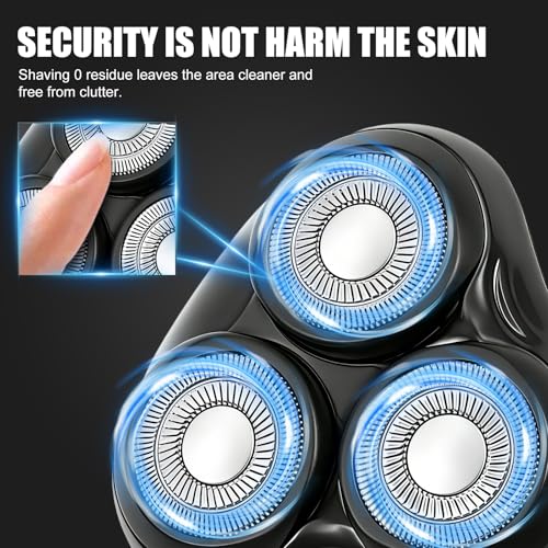 BILLAR 2PACKBlack Universal Rotary Replacement Shaver HeadCompatible with Remington Shaver Seriesfor R3R4R5R6R7R8SP3141 and SP5161 FoilsBlades - Image 3