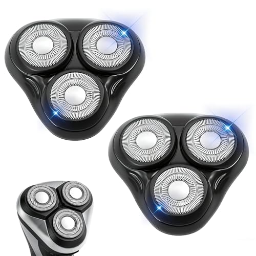 BILLAR 2PACKBlack Universal Rotary Replacement Shaver HeadCompatible with Remington Shaver Seriesfor R3R4R5R6R7R8SP3141 and SP5161 FoilsBlades - Image 1
