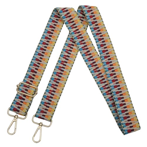 Styzere Adjustable Purse Strap Replacement for Women, 1.5" Wide Crossbody Shoulder Strap Bag Strap Boho Handbag Strap (Design E) - Image 1