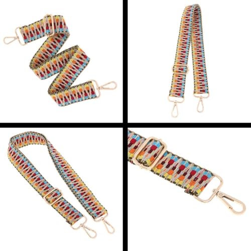 Styzere Adjustable Purse Strap Replacement for Women, 1.5" Wide Crossbody Shoulder Strap Bag Strap Boho Handbag Strap (Design E) - Image 5