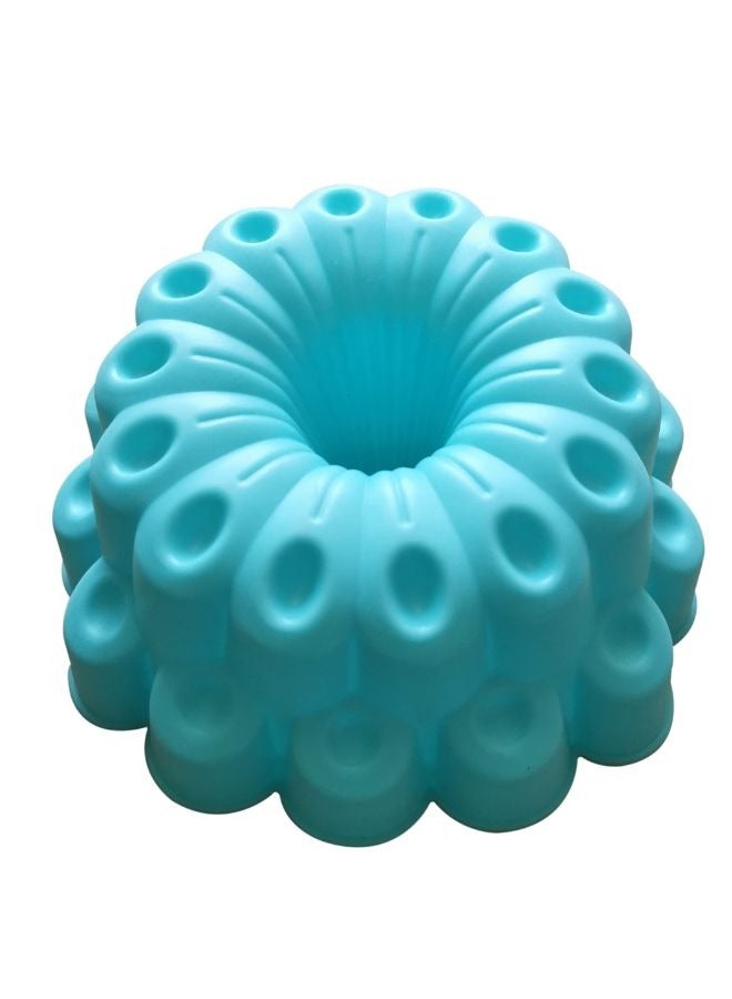 asmat Blooming Silicone Cake Mould – Floral Inspired Baking Tool,Durable Blue Silicone Cake Mold ,Sculptural Elegance for Bakers  - Image 4