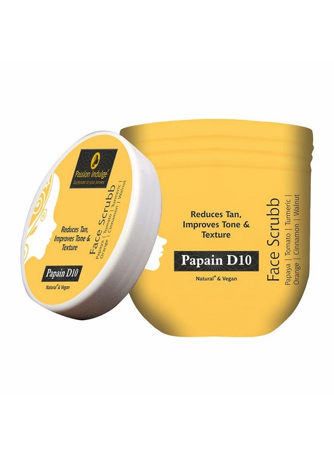 passion indulge Natural Papain D10 Face Scrub Reduces Tan Improves Tone & Texture Remove Dead Skin Cells Vegan All Skin Types (200 Gm) - Image 4