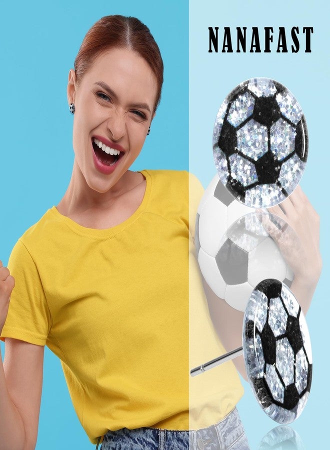 Nanafast Acrylic Sports Earrings for Women Small Glitter Soccer/Basketball/Baseball/Softball/Volleyball/Football Stud Earrings for Game Day Outfits Sport Lover Gifts-Baseball - Image 4