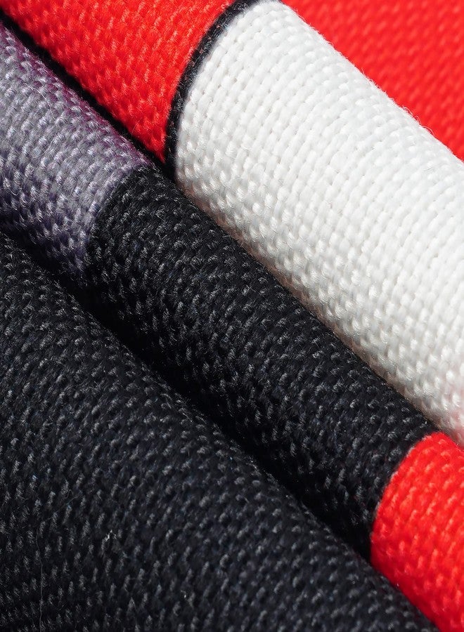 AILUER Red Grey Black White Placemats Set of 4,Geometric Square Table Place Mats Waterproof Burlap Washable Dining Placemats for Home Kitchen Decorations (Red Grey Black White, 12" Wx18 L) - Image 5