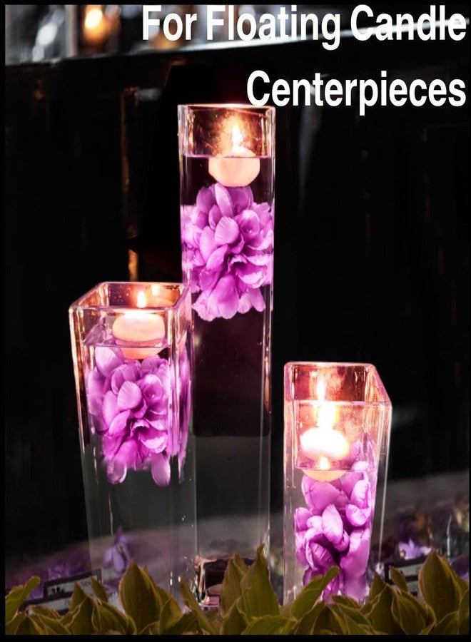 TeaSu Floating Flower for Floating Candle Centerpieces, 12pcs Purple Submerged Artificial Flower Filler for Wedding centerpieces (Purple) - Image 2