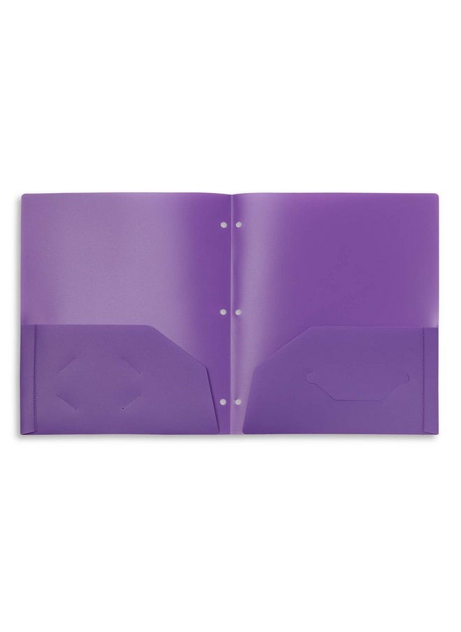 Multicolor Plastic Two Pocket Folders With 3 Holes Plastic Folders With 2 Pockets And Business Card Slot 3 Hole Punched 2 Pocket Folders For School Home And Work 6 Pack