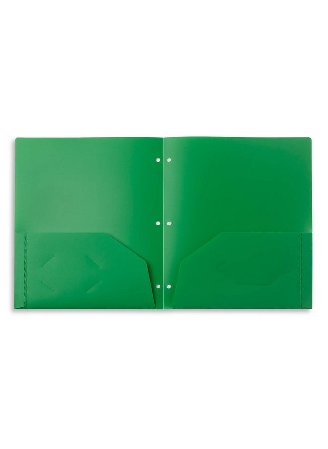 Multicolor Plastic Two Pocket Folders With 3 Holes Plastic Folders With 2 Pockets And Business Card Slot 3 Hole Punched 2 Pocket Folders For School Home And Work 6 Pack