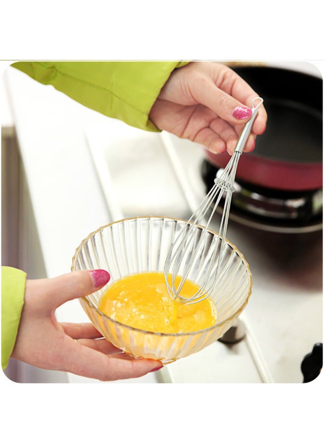 Generic Kitchen Gadgets Manual Spring Handle Egg Beater Five-line Egg Mixer Stainless Steel 5-line Milk Beater-Color:Spring Handle# C03AM#  - Image 5