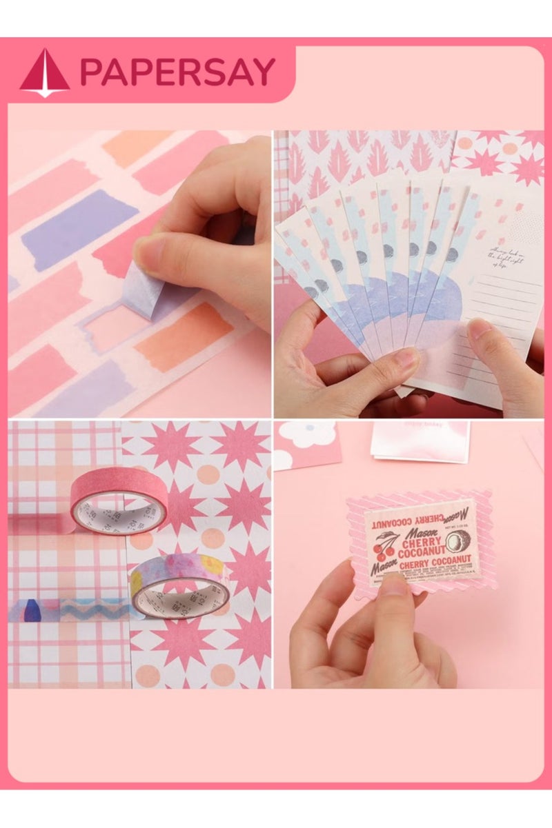 PAPERSAY 346 Pcs Scrapbooking Supplies Kit, The Series of You Becoming Extra Sweet, Vintage Aesthetic Daily Travel Scrapbook Kit, DIY Journaling Supplies, A6 Grid Notebook, Creative Birthday Gift for All Ages. - Image 3