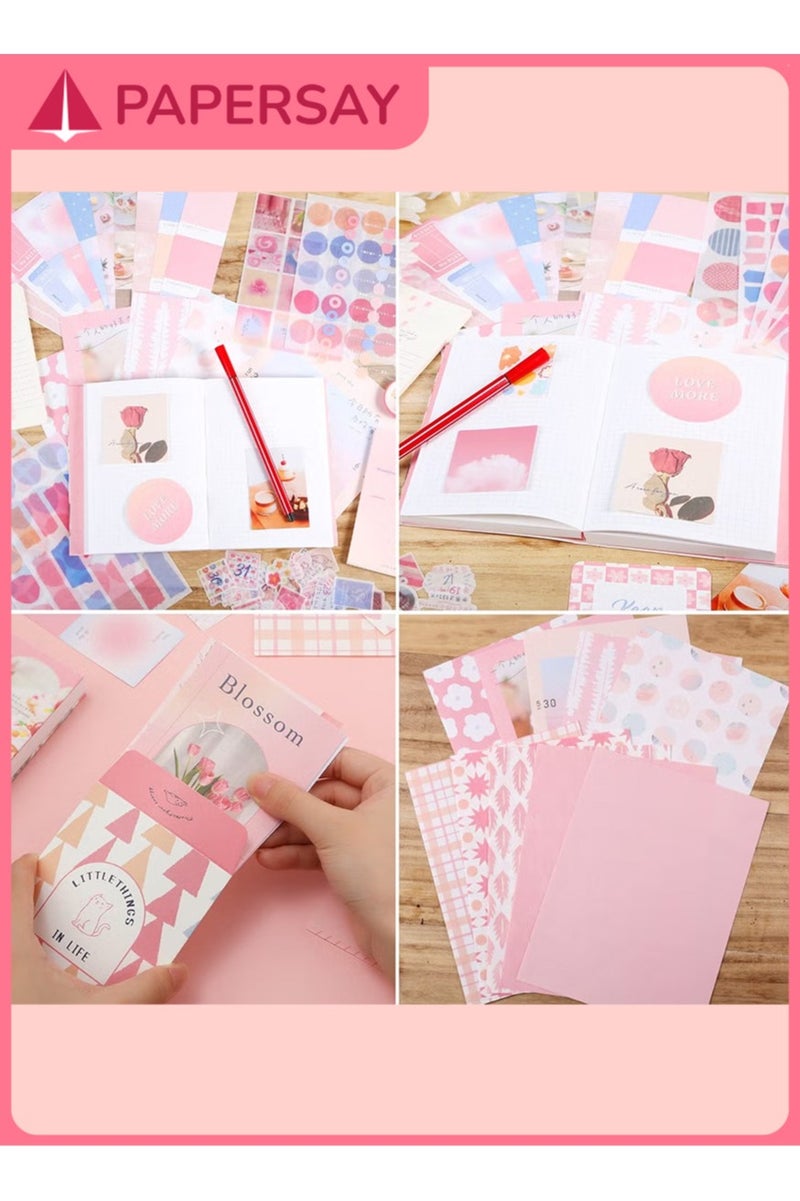 PAPERSAY 346 Pcs Scrapbooking Supplies Kit, The Series of You Becoming Extra Sweet, Vintage Aesthetic Daily Travel Scrapbook Kit, DIY Journaling Supplies, A6 Grid Notebook, Creative Birthday Gift for All Ages. - Image 4